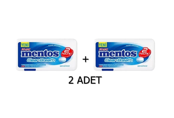 Mentos 2 Saat Clean Breath Nane Aromalı Şeker 21G (2 ADET) - 2