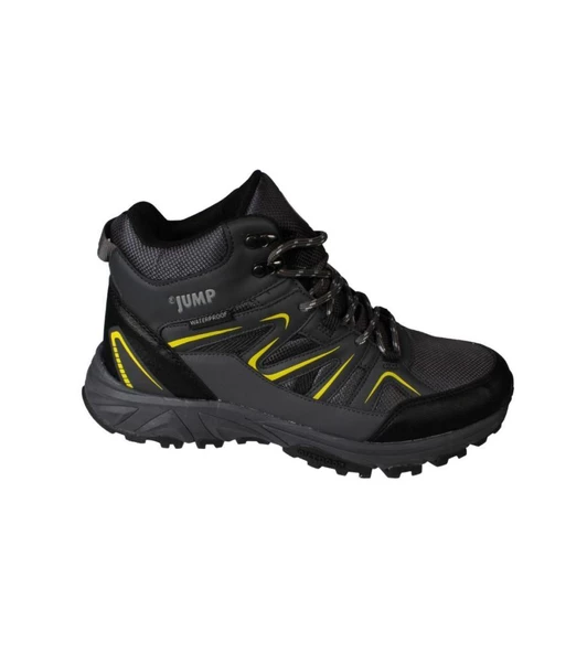 JUMP Erkek Siyah Gri Bilekli Waterproff Su Geçirmez Kalın Taban Outdoor Bot - 6