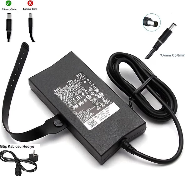 DELL 19.5V 6.7A 130W LA130PM190 Notebook Adaptör