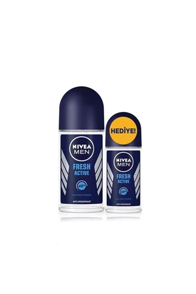 Nivea Roll-on 50 Ml + 25 Ml Fresh Active Men