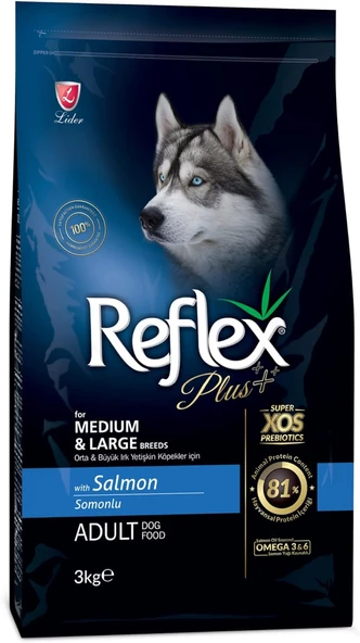 Reflex Plus Adult Medıum Large Somonlu Yetişkin Köpek Maması 3 kg