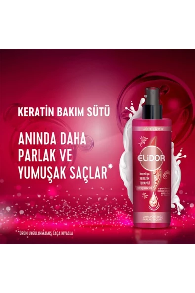 Elidor Sıvı Saç Bakım Sütü Brezilya Keratin Terapisi Hidrolize Keratin Marula Yağı E Vitamini 200 ml - 4