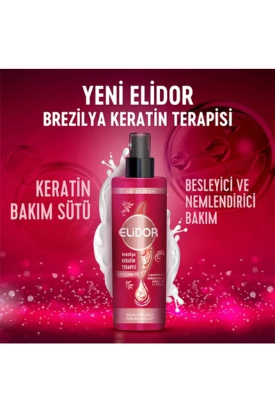 Elidor Sıvı Saç Bakım Sütü Brezilya Keratin Terapisi Hidrolize Keratin Marula Yağı E Vitamini 200 ml - 3