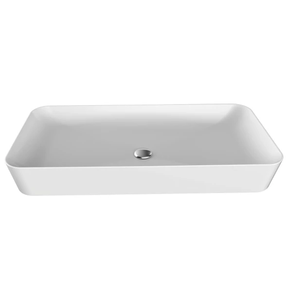 CREAVİT UL080 Ultra Tezgah Üstü Lavabo Beyaz 80 cm