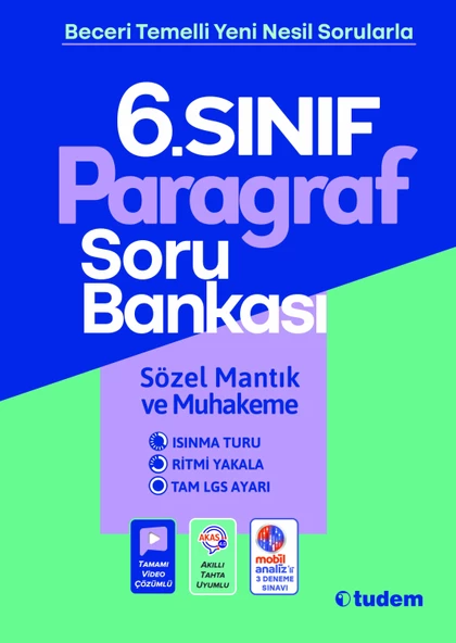 Tudem Yayınları 6.Sınıf Paragraf Soru Bankası