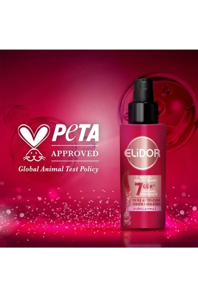 Elidor Isı İle Aktifleşen Keratin Bakım Kürü Brezilya Keratin Terapisi Hidrolize Keratin Marula Yağı E Vitamini 90 ml - 7