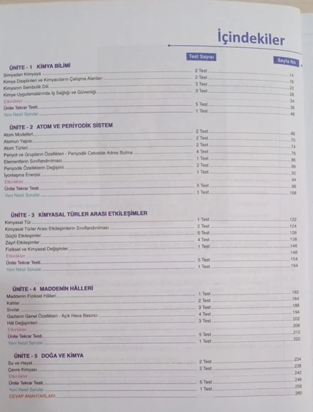 Evrensel İletişim Yayınları 9.Sınıf Kimya Soru Bankası - 2