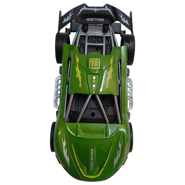 Sürtmeli Yarış Arabası - Yeşil - Resim 4