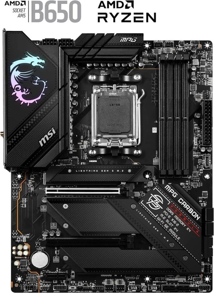 MSI Mpg B650 Carbon Wi-Fi AMD AM5 DDR5 ATX Anakart - Teşhir - 3