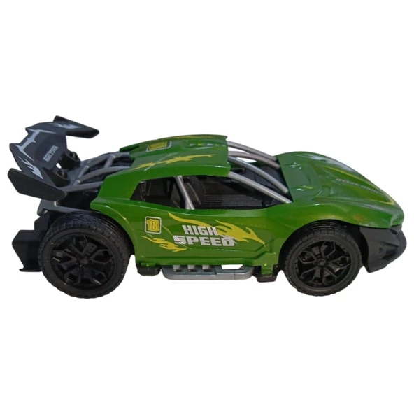 Sürtmeli Yarış Arabası - Yeşil - Resim 2