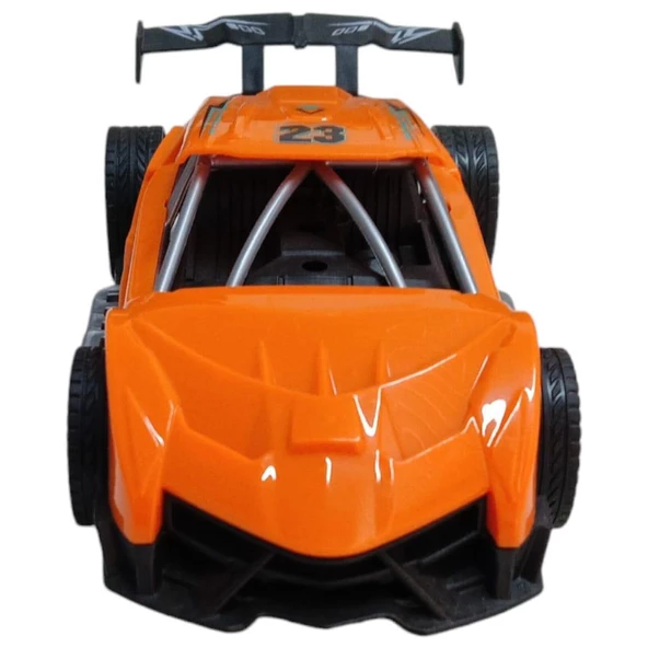 Sürtmeli Yarış Arabası - Turuncu - Resim 3