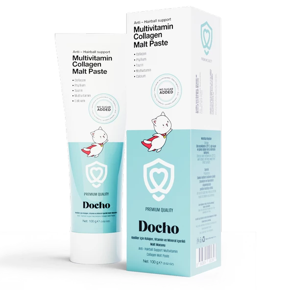 Docho Malt Kedi Macunu 100 gr ve Tüy Sağlığı Destekleyici Damla 50 ml Seti - 2