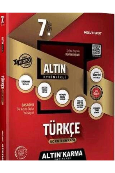 Altın Karma Yayınları 7.Sınıf Türkçe Etkinlikli Kazanım Soru Bankası