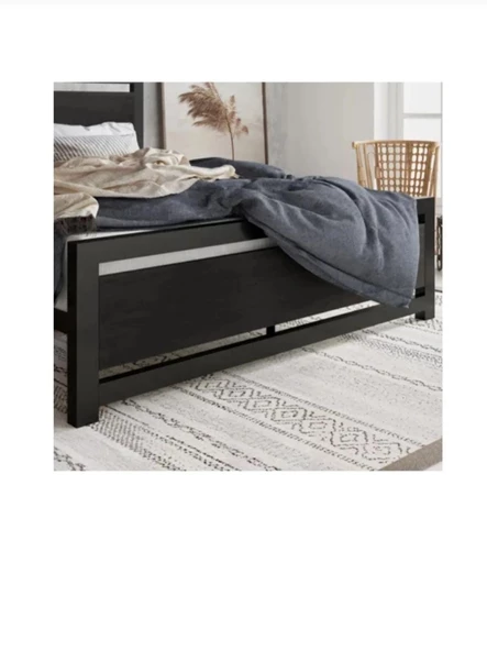 HFT HOME Metal Karyola, Çınar XL Metal Karyola Renk seçenekli, Çift Kişilik 42  120X200 SİYAH - 6