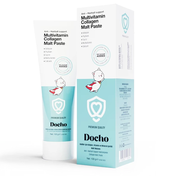 Docho Kolajen, Vitamin ve Mineral İçerikli Malt Kedi Macunu 100 GR - 2