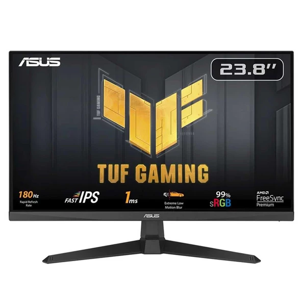 Asus TUF Gaming VG249Q3A 23.8" 180Hz 1ms HDMI+DP FreeSync FHD IPS LED (Vesa) Oyuncu Monitör