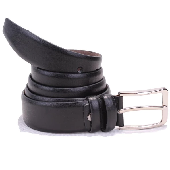 Dagoster DMK26-302 Siyah 3,5 cm Suni Deri Erkek Kemer - Resim 4
