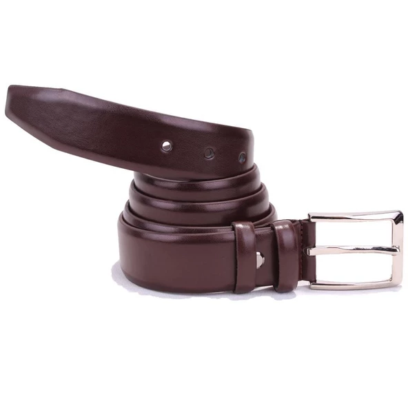 Dagoster DMK26-302 Koyu Kahve 3,5 cm Suni Deri Erkek Kemer - 2