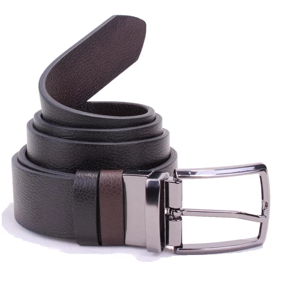 Dagoster DMK26-465DG Siyah Kahve 4 cm Çift Taraflı Hakiki Deri Erkek Kemer - 2