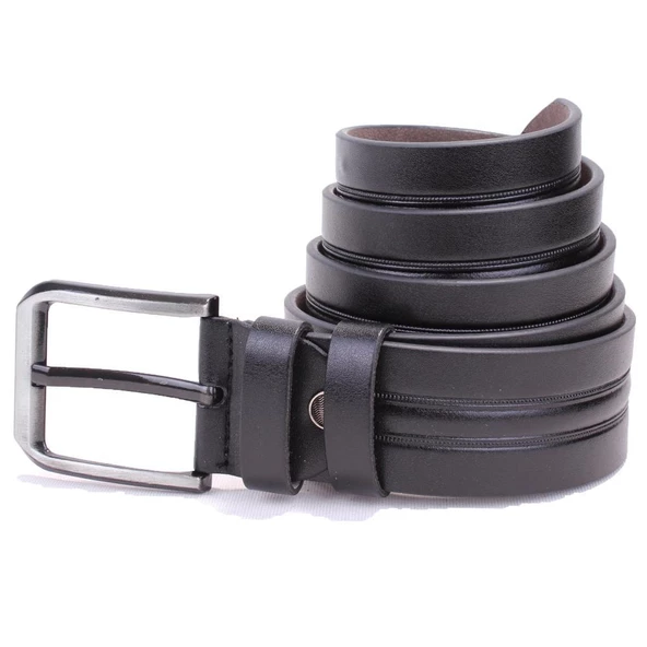 Dagoster DMK26-457 Siyah 4.5 cm Suni Deri Erkek Kemer