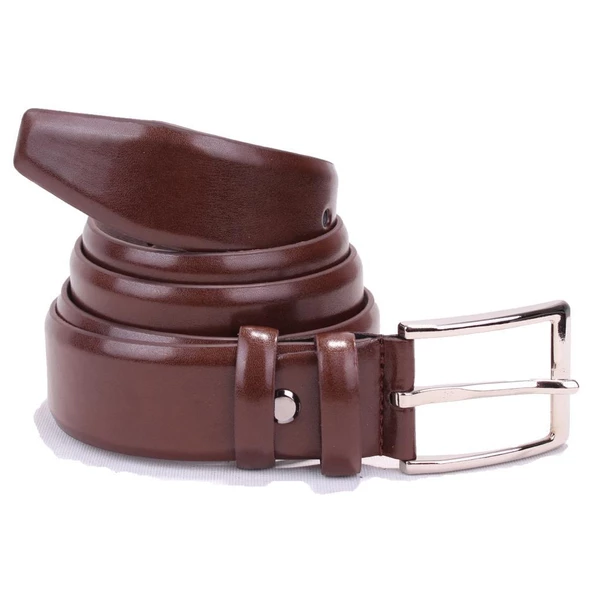 Dagoster DMK26-302 Kahve 3,5 cm Suni Deri Erkek Kemer - 4