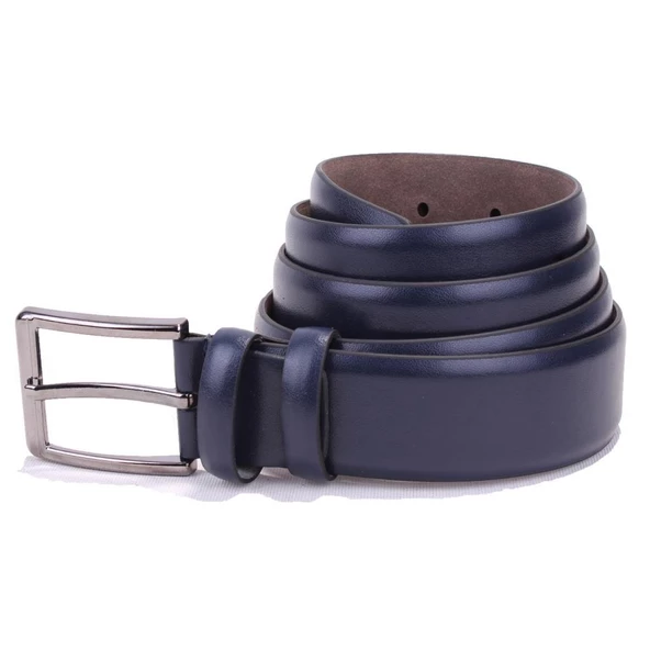 Dagoster DMK26-302 Lacivert 3,5 cm Suni Deri Erkek Kemer - 3