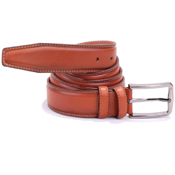 Dagoster DMK26-306DG Açık Taba 3,5 cm Hakiki Deri Erkek Kemer - 2