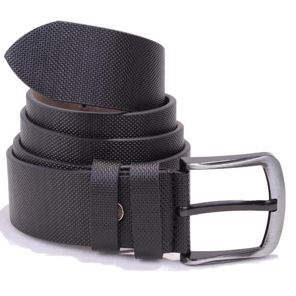Dagoster DMK26-456 Siyah Baskılı 4.5 cm Suni Deri Erkek Kemer - 2