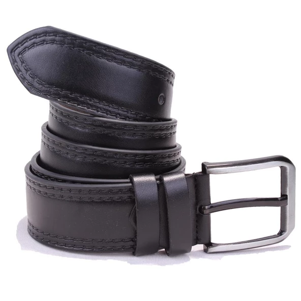 Dagoster DMK26-455 Siyah 4.5 cm Suni Deri Erkek Kemer - 4
