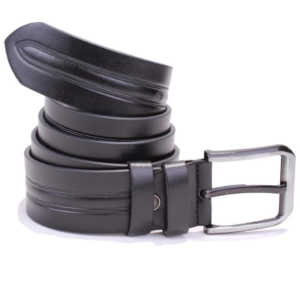 Dagoster DMK26-457 Siyah 4.5 cm Suni Deri Erkek Kemer - 2