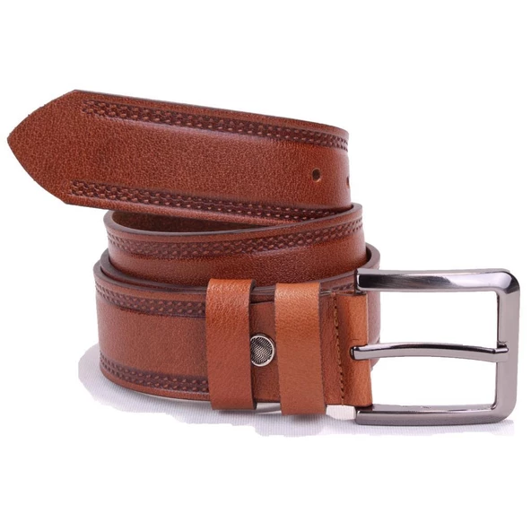 Dagoster DMK26-468DG Taba 4 cm Hakiki Deri Erkek Kemer - 2