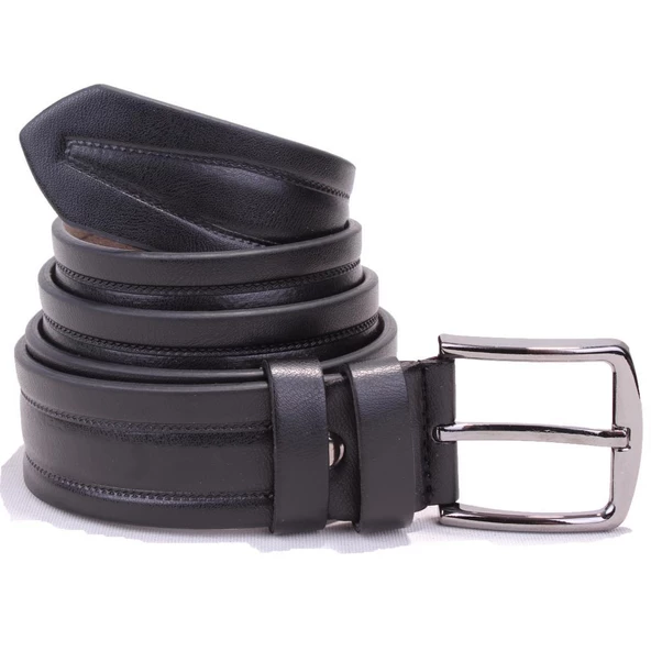 Dagoster DMK26-351 Siyah 4 cm Suni Deri Erkek Kemer - Resim 2