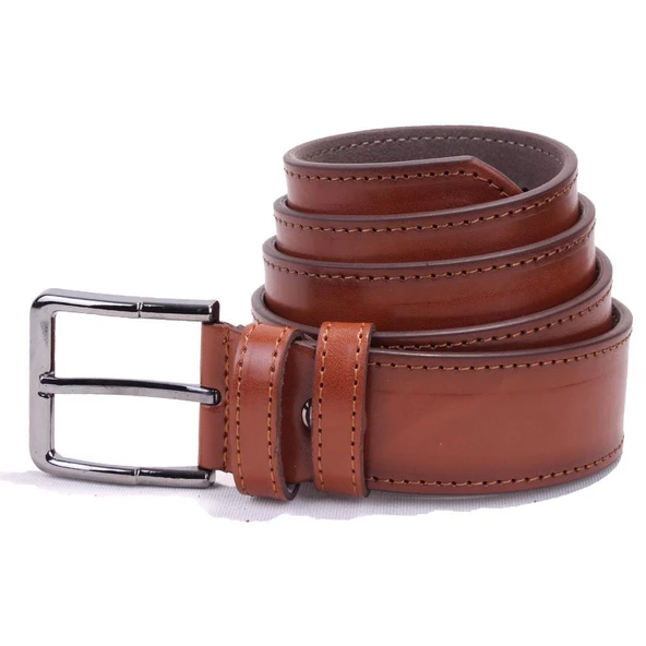 Dagoster DMK26-354 Taba 4 cm Suni Deri Erkek Kemer - 3