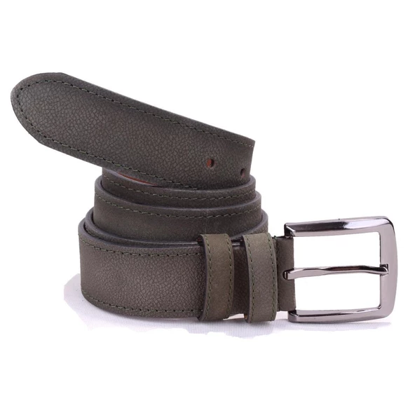 Dagoster DMK26-464DG Haki 4 cm Hakiki Deri Erkek Kemer - 2