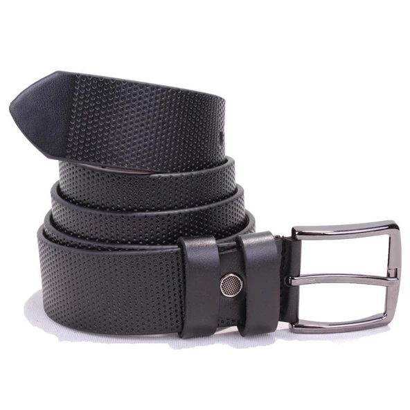 Dagoster DMK26-352 Siyah 4 cm Suni Deri Erkek Kemer - 4