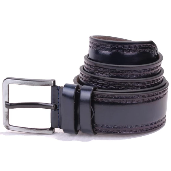 Dagoster DMK26-455 Lacivert 4.5 cm Suni Deri Erkek Kemer - 3