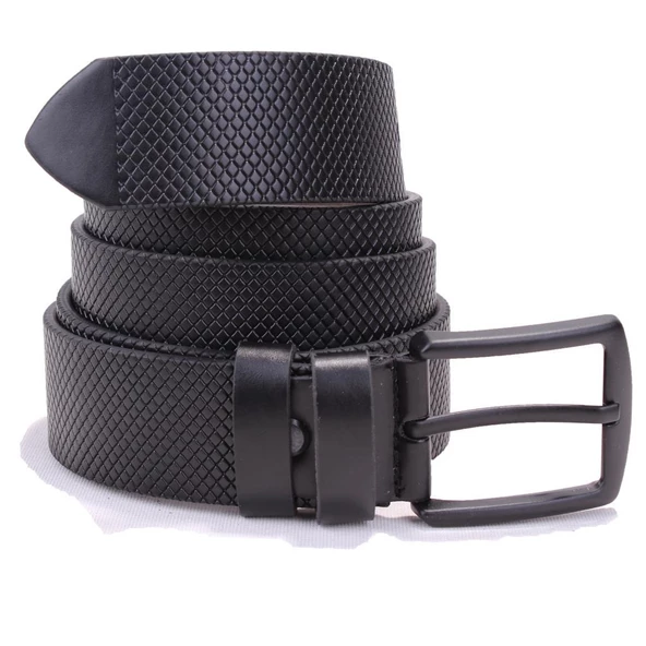 Dagoster DMK26-353 Siyah 4 cm Suni Deri Erkek Kemer - 4