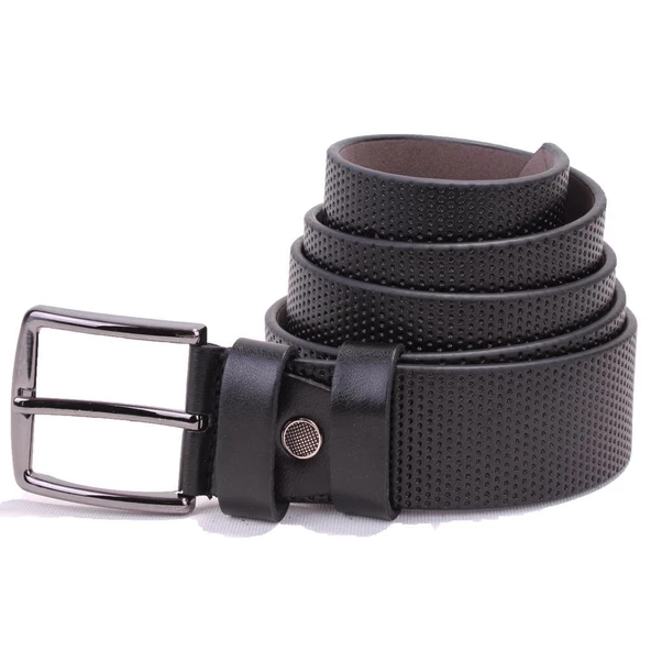 Dagoster DMK26-352 Siyah 4 cm Suni Deri Erkek Kemer - 3