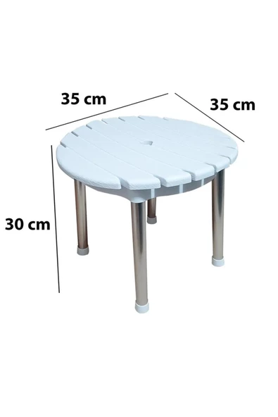 Alüminyum Ayaklı Paslanmaz Yuvarlak Tabure   -909