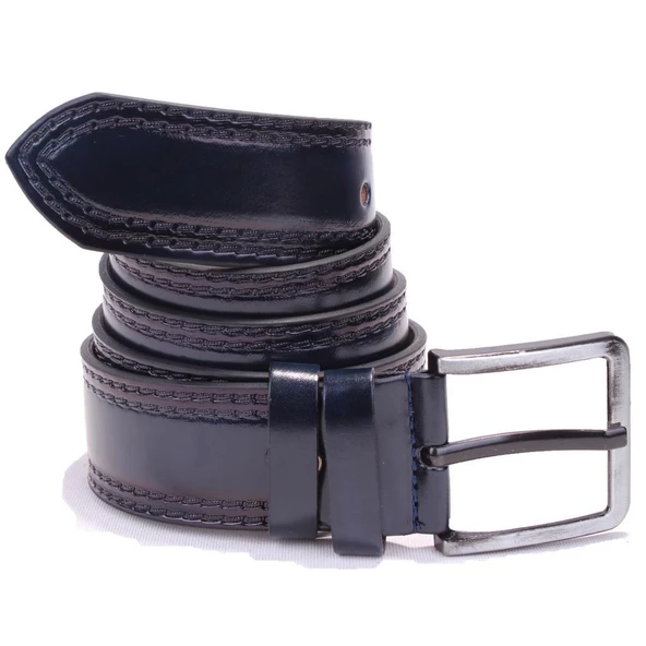 Dagoster DMK26-455 Lacivert 4.5 cm Suni Deri Erkek Kemer - 2