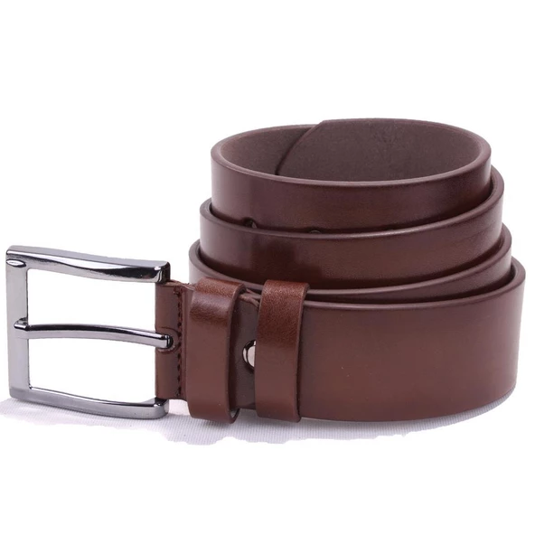 Dagoster DMK26-456 Taba 4.5 cm Suni Deri Erkek Kemer - Resim 3