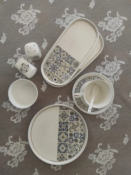 New Bone Porselen 32 Parça Kahvaltı Takımı fk.122 - 6