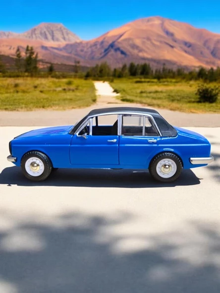 Metal Çek Bırak Anadol Araba Mavi Sesli ve Işıklı ( 1/36 Ölçek ) - 3