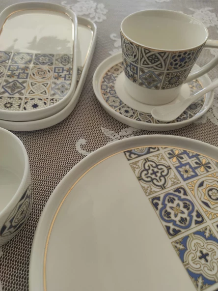 New Bone Porselen 32 Parça Kahvaltı Takımı fk.122 - 3