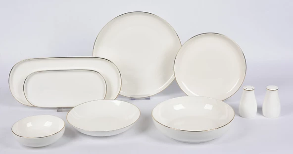 New Bone Porselen Gold Yaldızlı 30 Parça Yemek Takımı fk.118 - 2
