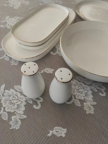 New Bone Porselen Gold Yaldızlı 30 Parça Yemek Takımı fk.118 - 4