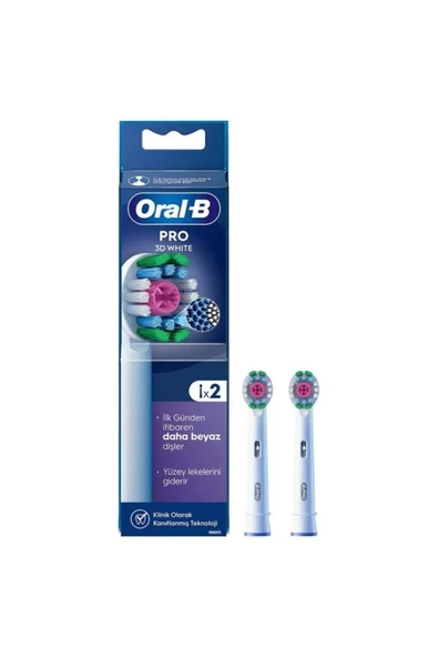 Oral-B Pro3D White X-Filament 2li Diş Fırçası Başı