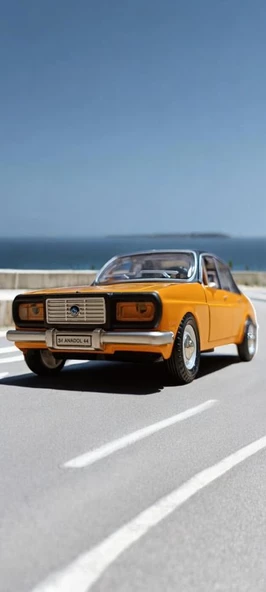 Metal Çek Bırak Anadol Araba Sarı Sesli ve Işıklı ( 1/36 Ölçek ) - 4