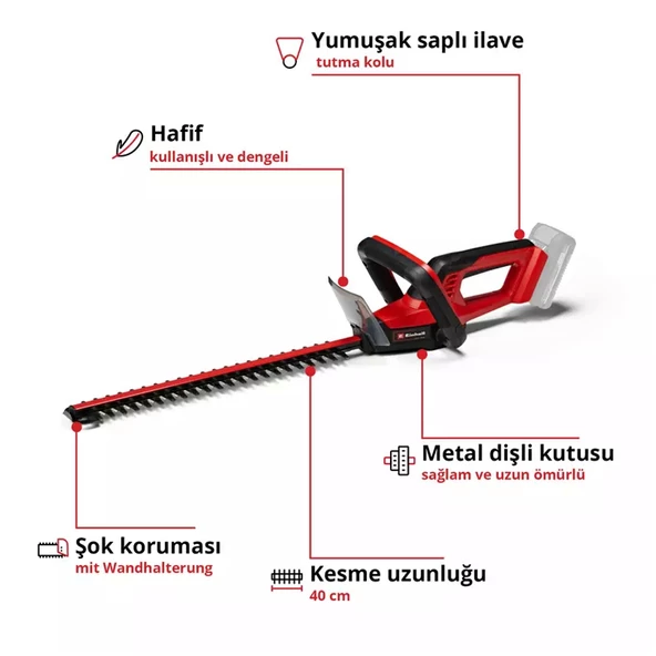 Einhell GC CH 18/40 Li ion Solo Akü Hariç Akülü - 3