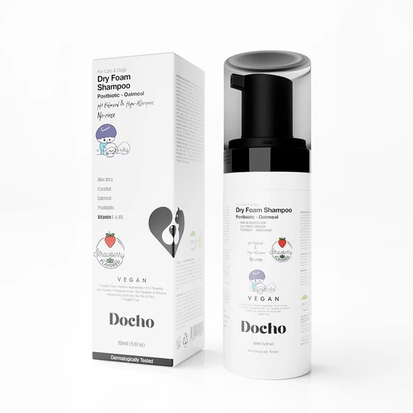 Docho Kedi ve Köpek Kuru Köpük Şampuan - Postbiyotik  150 ML - 2